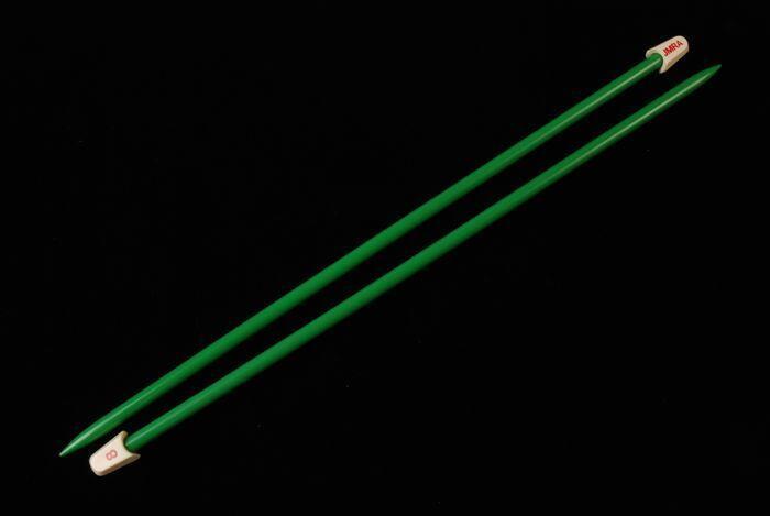 Paar dikke groene kunststofbreinaalden, "IMRA 8"