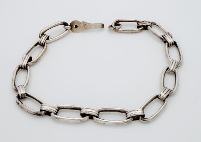 zilveren schakelketting