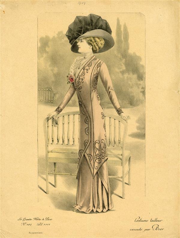Les Grandes Modes de Paris, Costume tailleur executée par Beer
