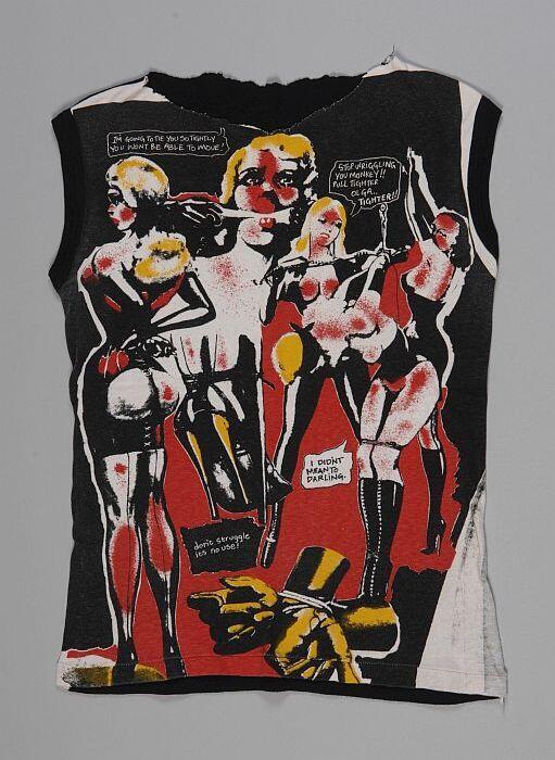 Zwart t-shirt met bondage opdruk