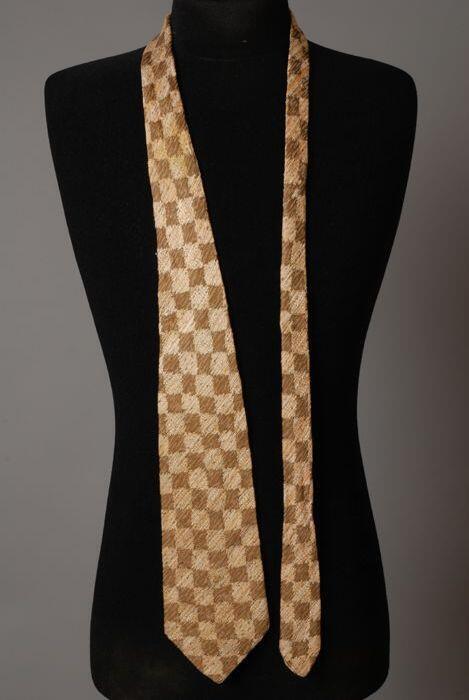Stropdas, zelfbinder, in naturel, beige en bruine tinen