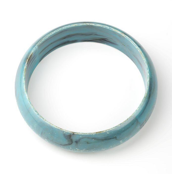 Turquoise gemarmerde kunststofarmband