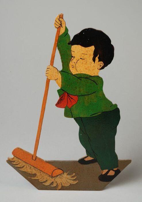 houten figuur van vegend ventje