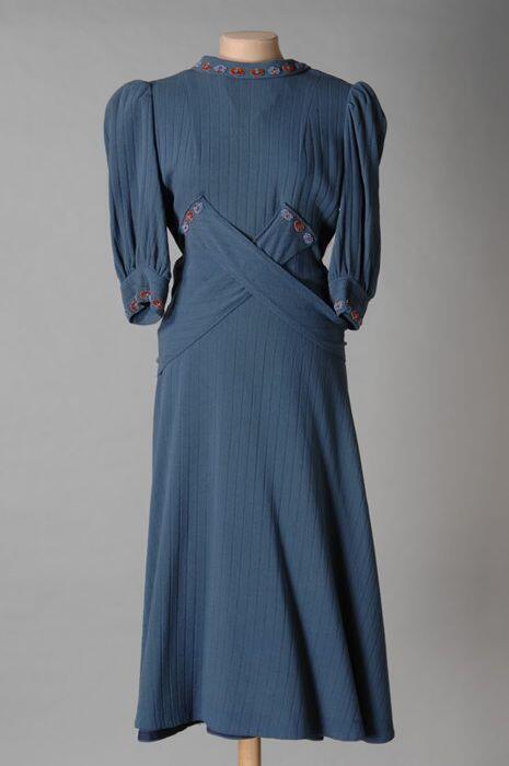Blauwe japon met 3/4 mouw