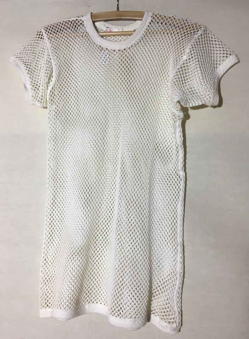 T-shirt wit katoenen tricot, zgn original Cliff Richard T-shirt
