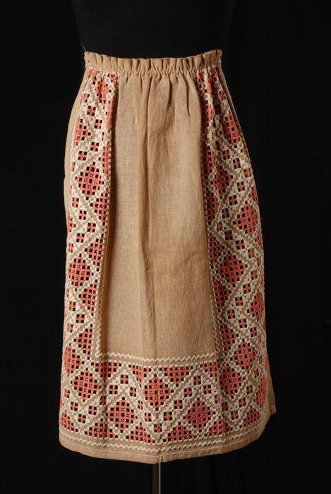 Schoot of schort van beige katoen