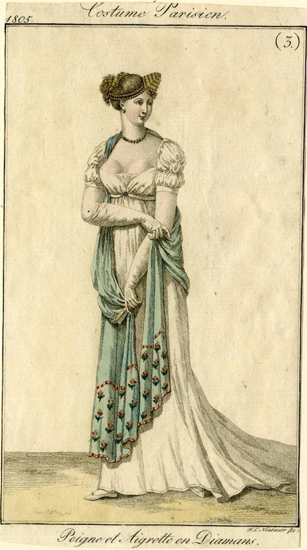 Costume Parisien 'Peigne et Aigrette en Diamans'