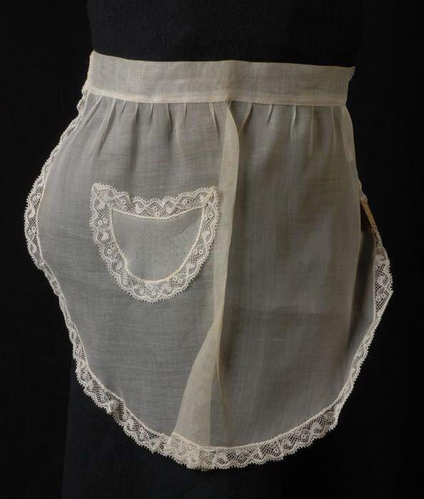 Babyschort, transparant wit nylonmet wit kant, 'Femifra', model "Cherly 3"