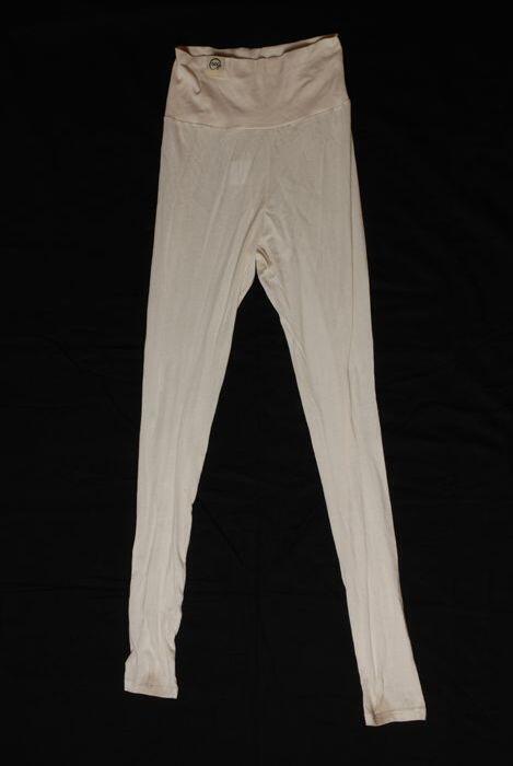 Witte legging met brede tailleband