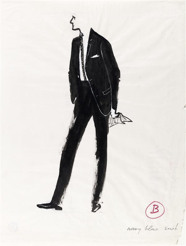 'Navy blue suit'