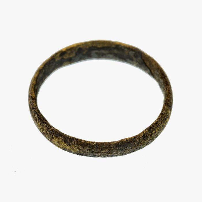Eenvoudige ring, geel koper