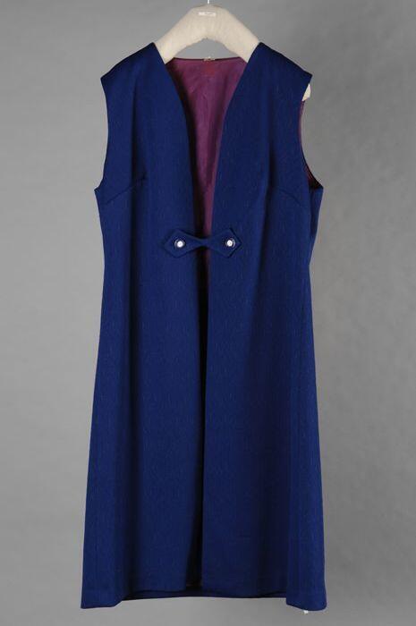 Blauwe overjapon in vorm van vest