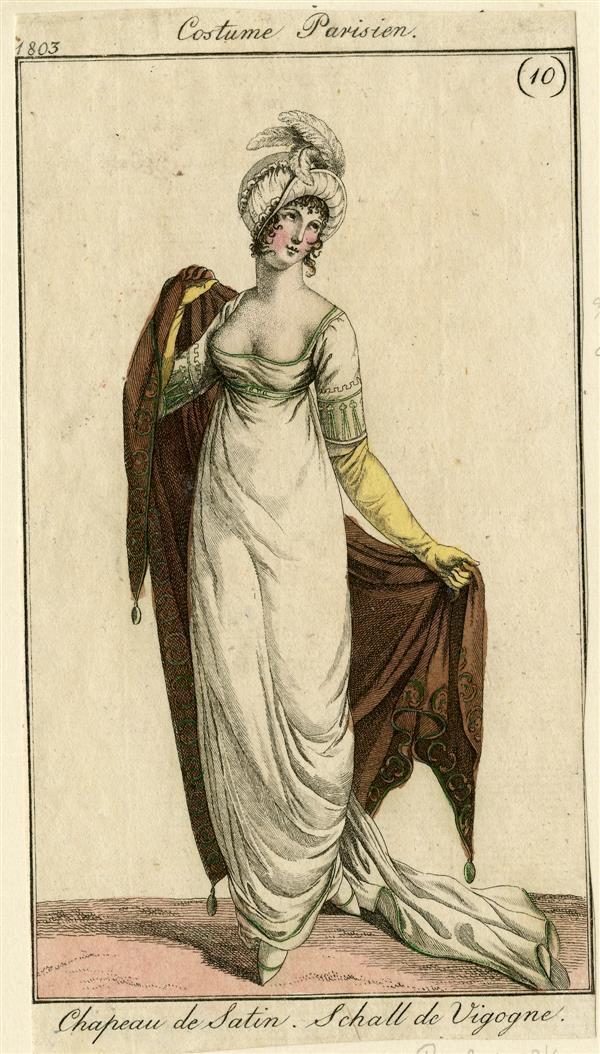 Costume Parisien 'Chapeau de Satin. Schall de Vigogne'