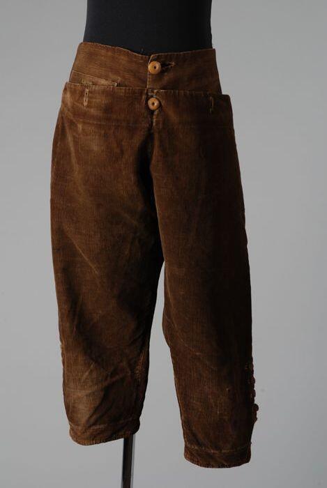 Kniebroek van bruin ribfluweel