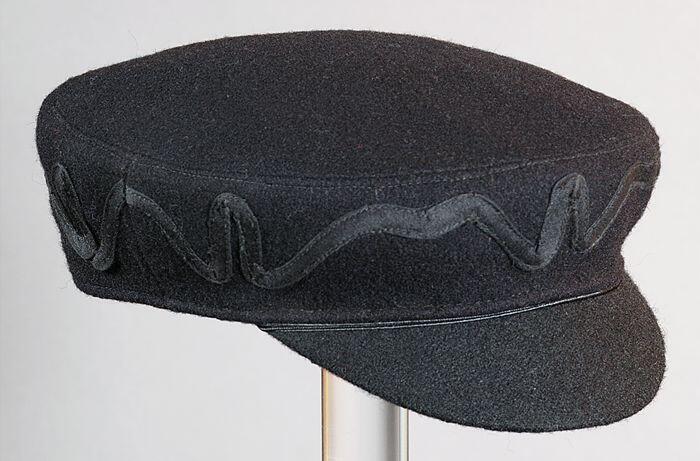 Zwarte herenpet, model Hierden