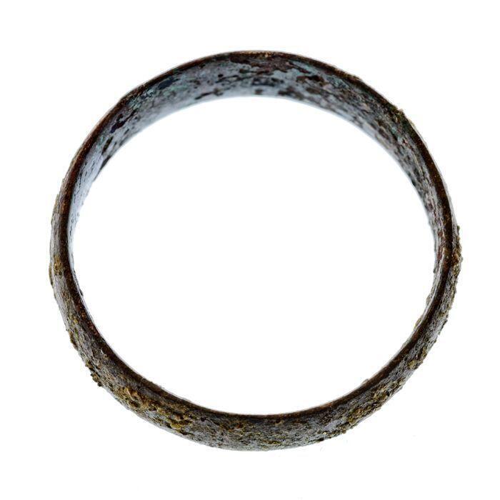 Ring van verguld koper, klassieke trouwring, gemerkt