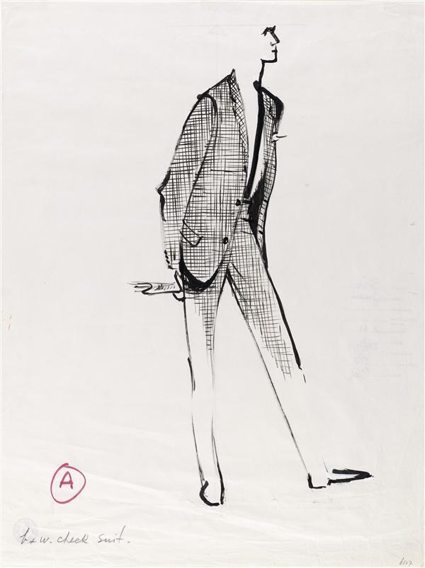 'Black and white cheched suit'