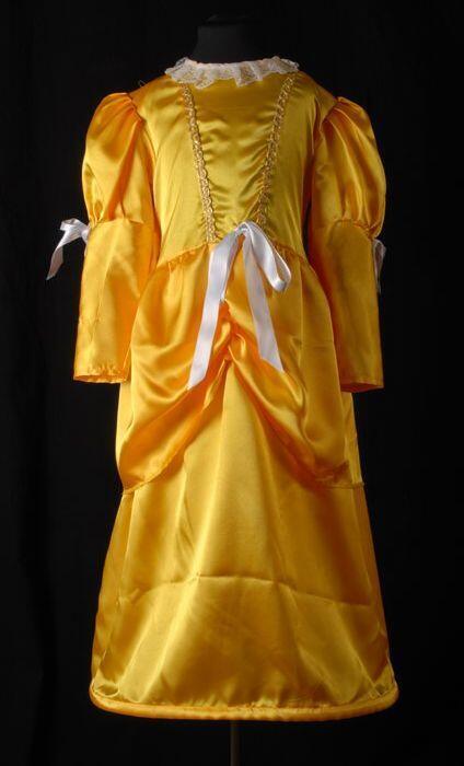 Gele prinsessenjapon met goudkleurige tiara (B)