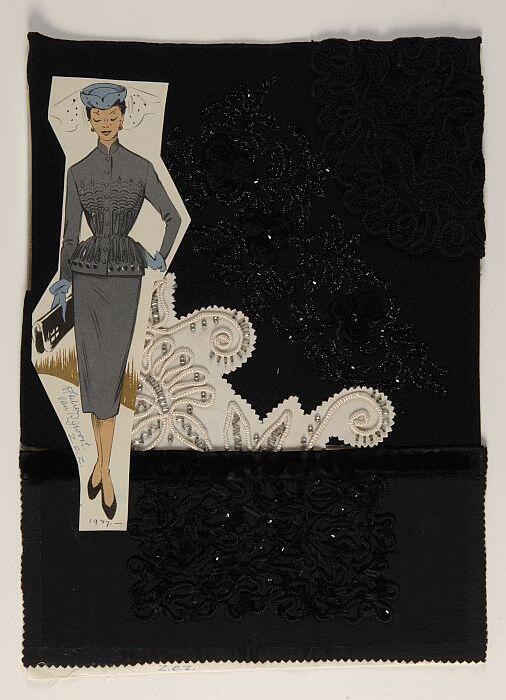 Stalenblad met collage en twee bewerkte zwarte applicaties, tout-pour-vous van Atelier Van Rijsoort