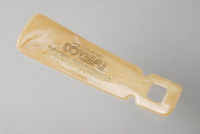 Beige gemêleerde schoenlepel "Corbeau"