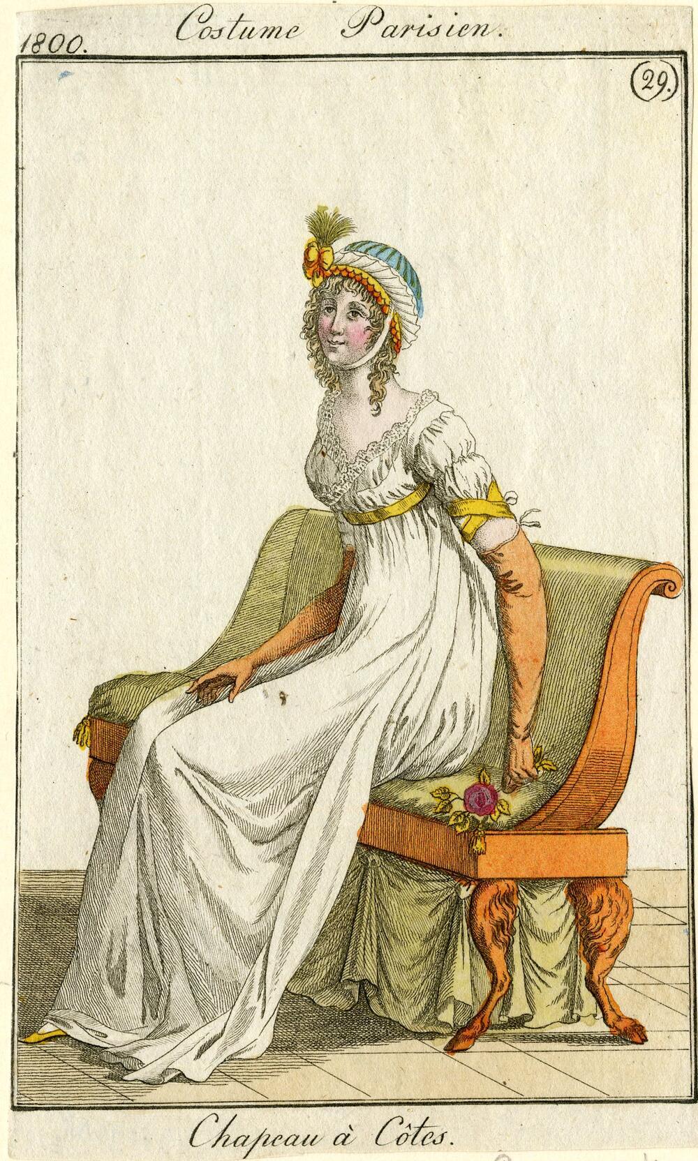 Costume Parisien 'Chapeau à Côtes'