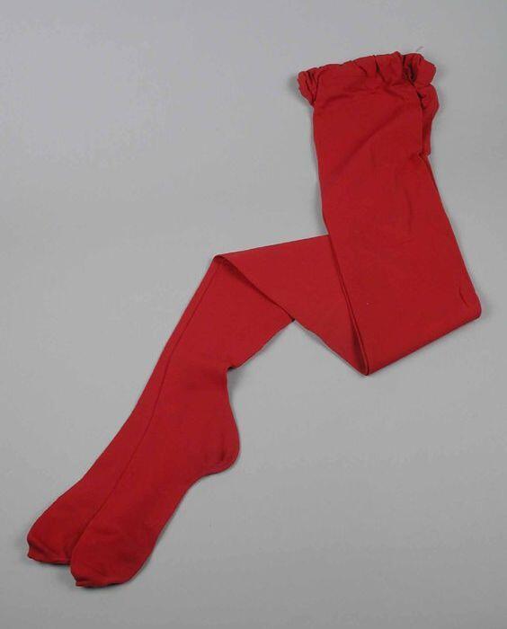 Maillot van rood nylonin een dikke kwaliteit, naad achter en elastiek in de taille
