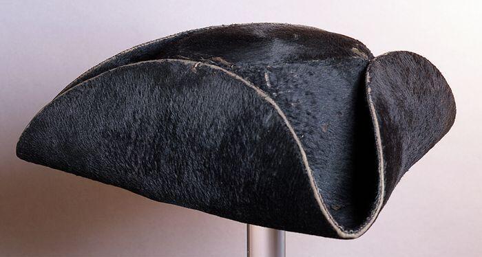 Zwart haarvilten steek, tricorne