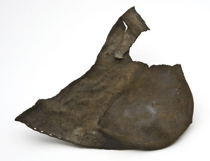 Leren fragment van herenschoen