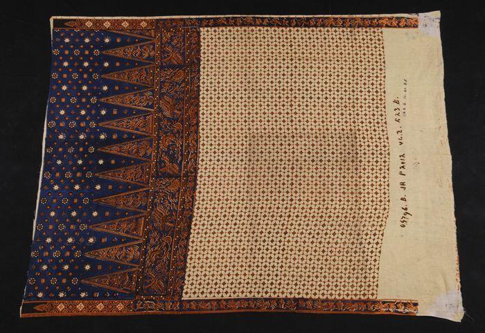 Staal batikstof van de Kralingse katoenMaatschappij