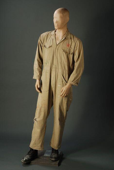 Beige overall met logo Wilton-Fijenoord