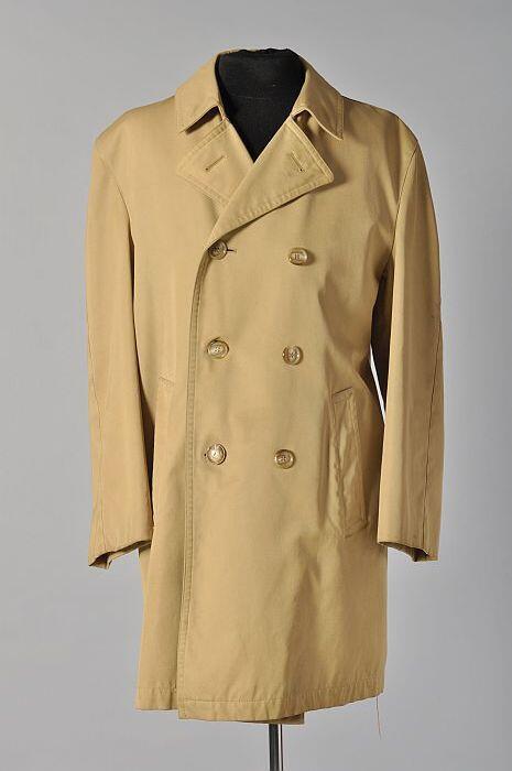 Beige herenregenjas