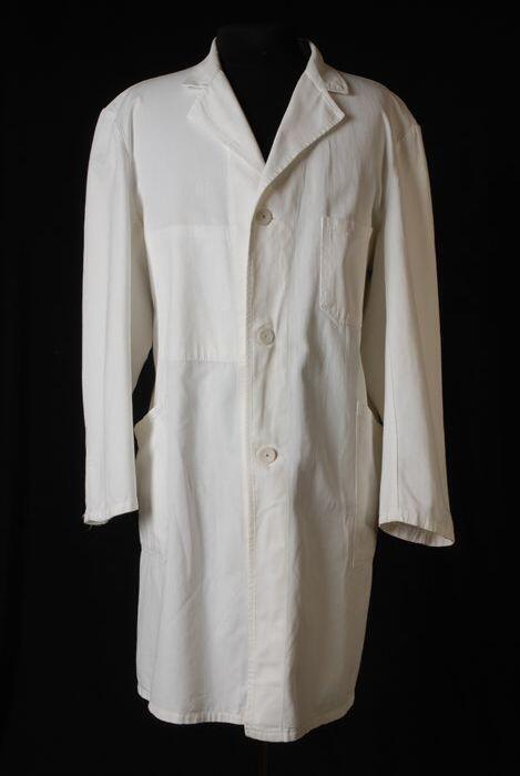 Witte kappersjas