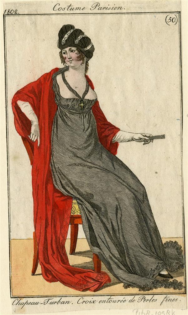 Costume Parisien 'Chapeau-Turban. Croix en-tourée de Perlestinesl'