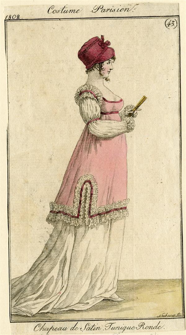 Costume Parisien 'Chapeau de Satin. Tunique Ronde'