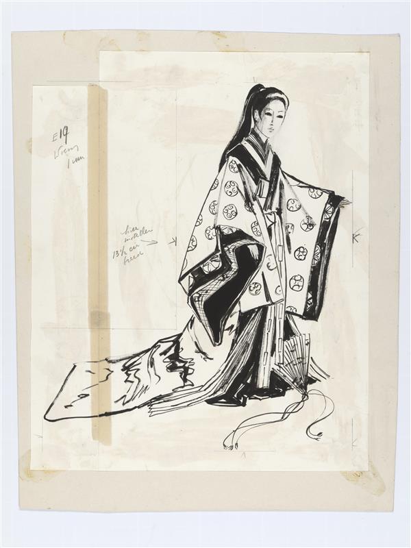 Illustratie van Japanse vrouw in kimono