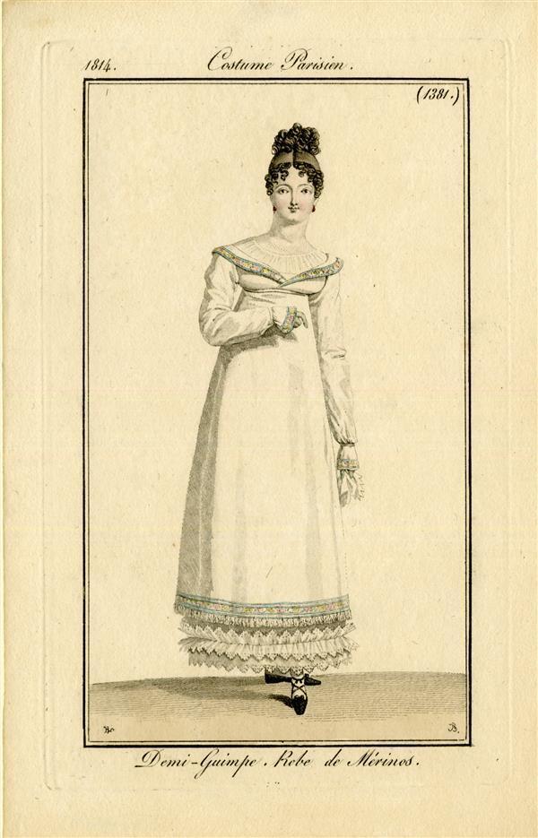 Costume Parisien 'Demi-Guimpe. Robe de Mérinos'