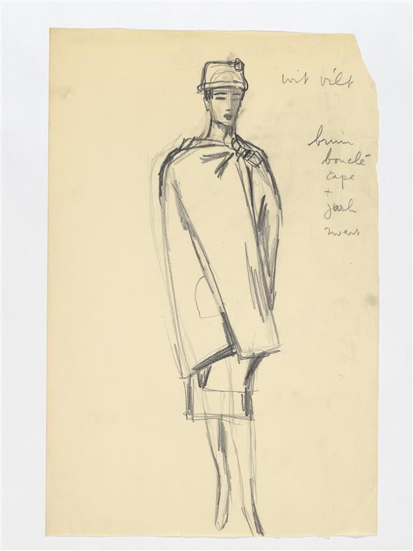 Balenciaga - cape-ensemble (in bruine couvié)