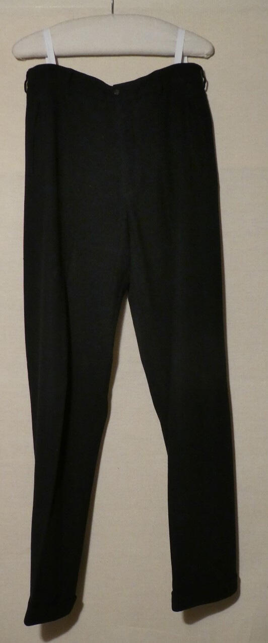Pantalon (man) van zwarte wol