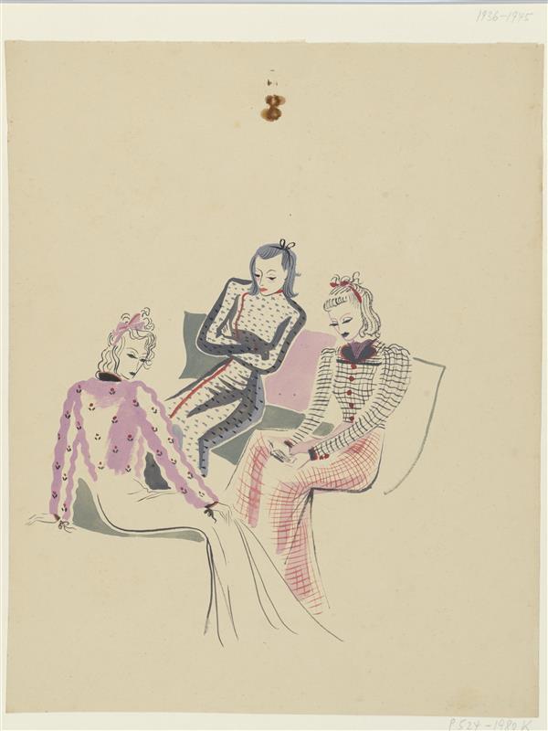 Drie vrouwenfiguren