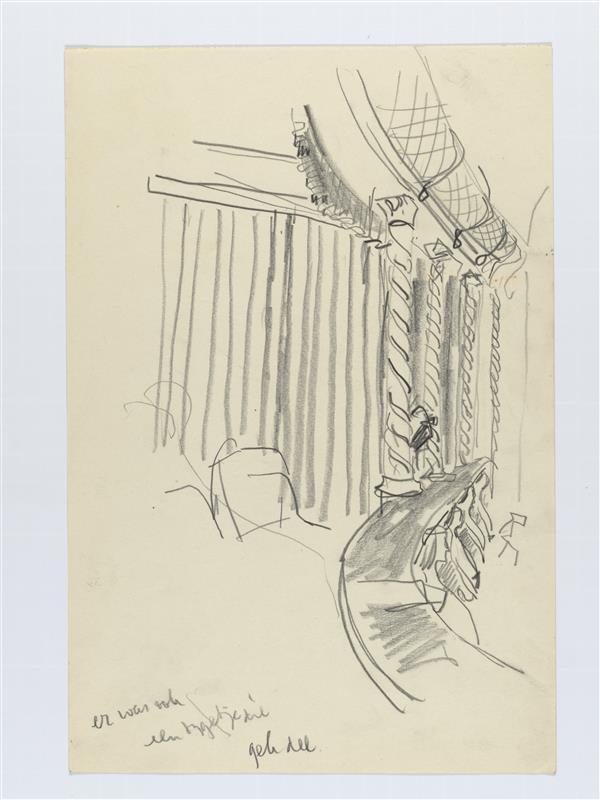 Illustratie van balkon van een schouwburg