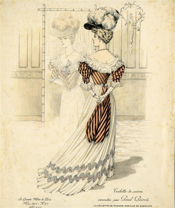 Les grandes Modes de Paris, Toilette de soirée executée par Paul Poiret