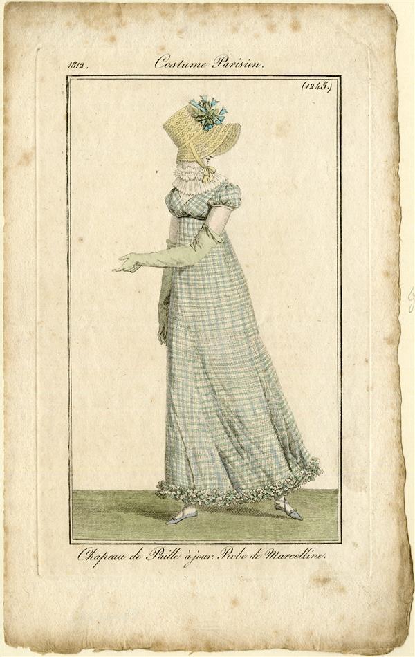Costume Parisien 'Chapeau de Paille à jour; Robe de Marcelline'