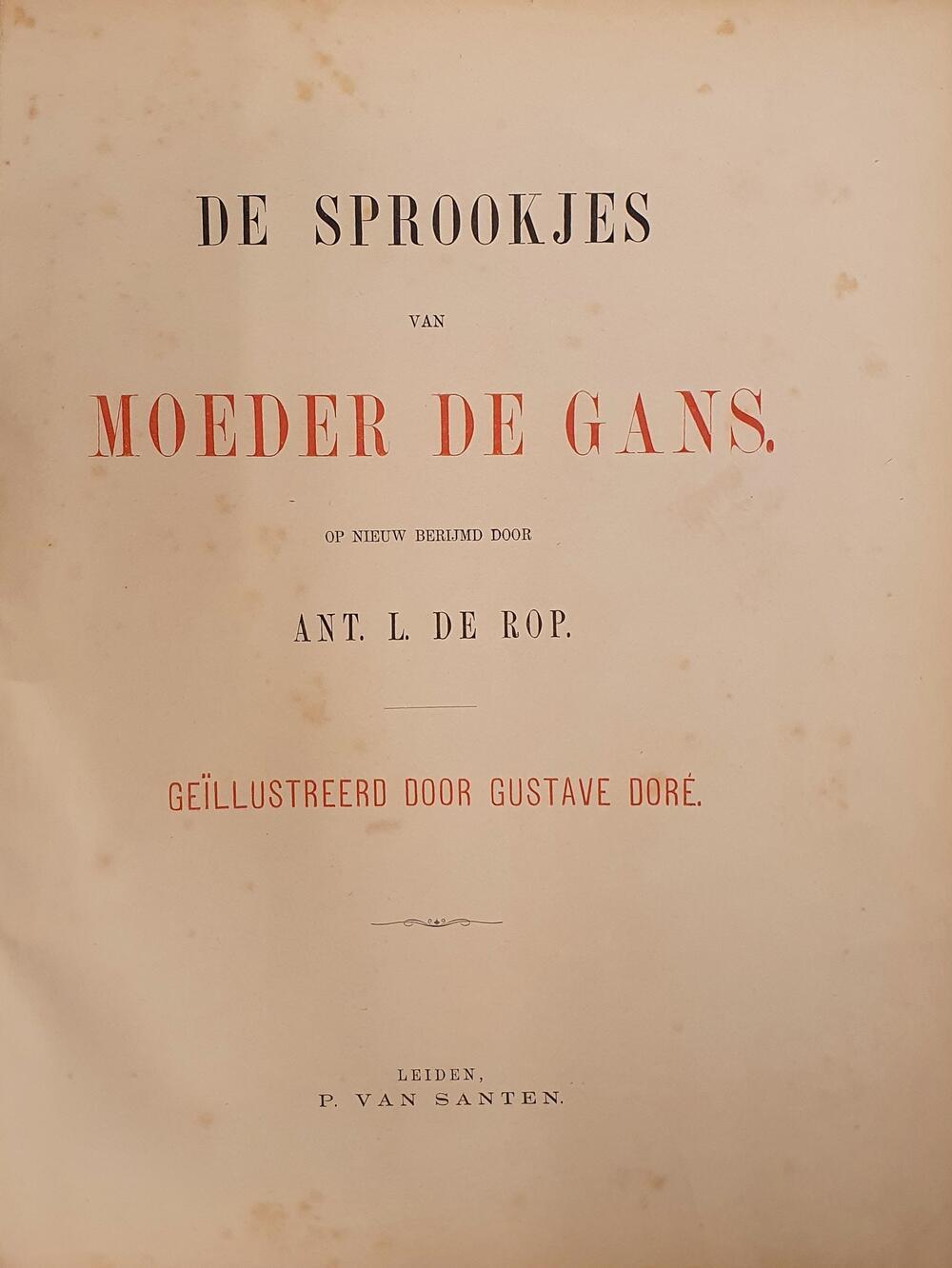 Kinderboek. 'Sprookjes van Moeder de Gans'