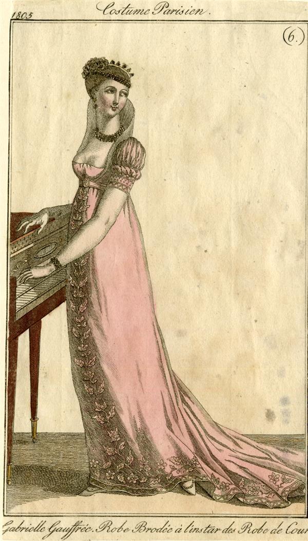 Costume Parisien 'Gabrielle Gauggreé. Robe Brodée à linstar de Robe de Cour'
