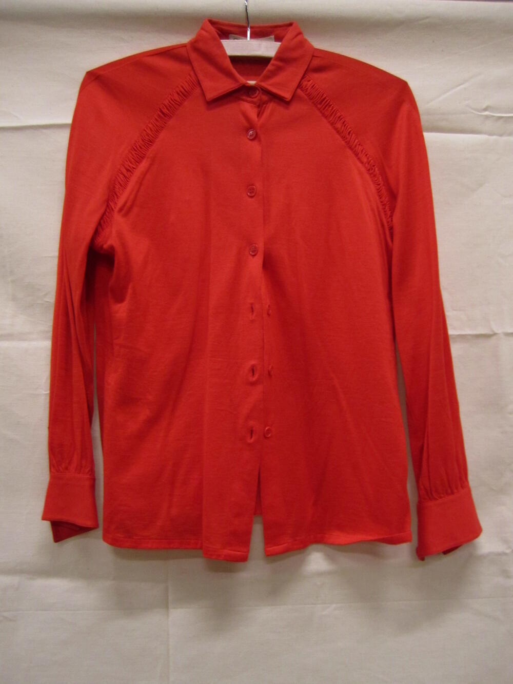 Blouse van rode katoenen tricot