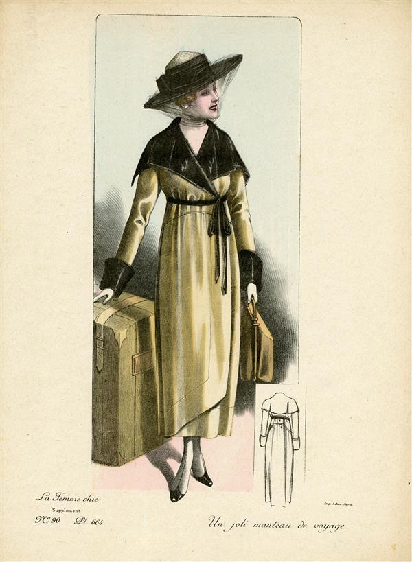La Femme chic, Un joli manteau de voyage
