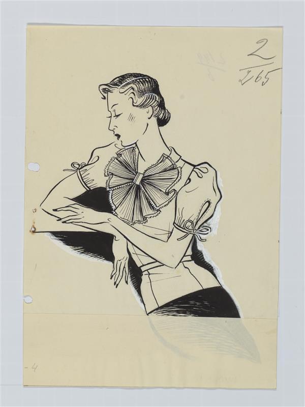 Tekening van vrouwenblouse