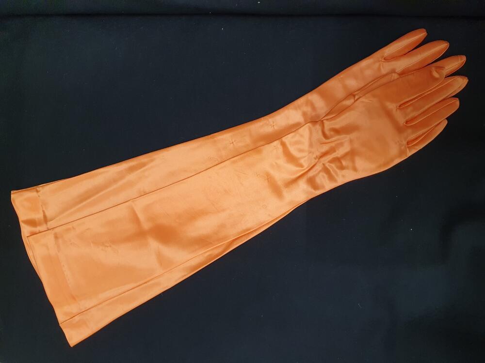 Een paar vrouwenavondhandschoenen