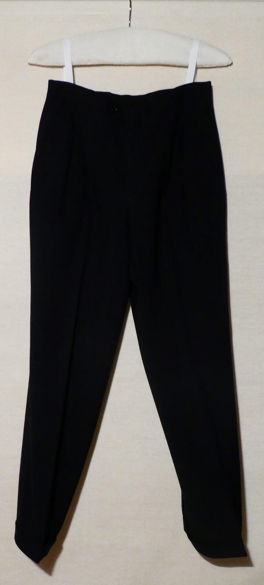Pantalon (man) van donkerblauwe wol, behorende tot pak