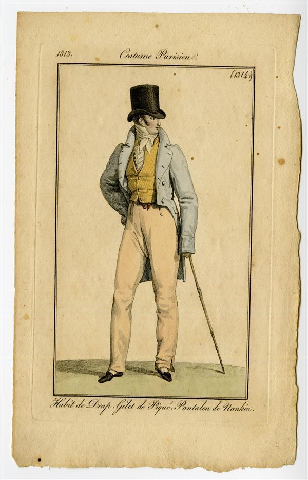 Costume Parisien 'Habit de Drap. Gilet de Piquè. Pantalon de nankin'